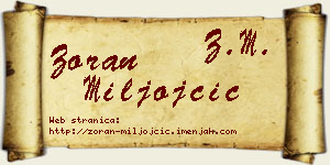Zoran Miljojčić vizit kartica